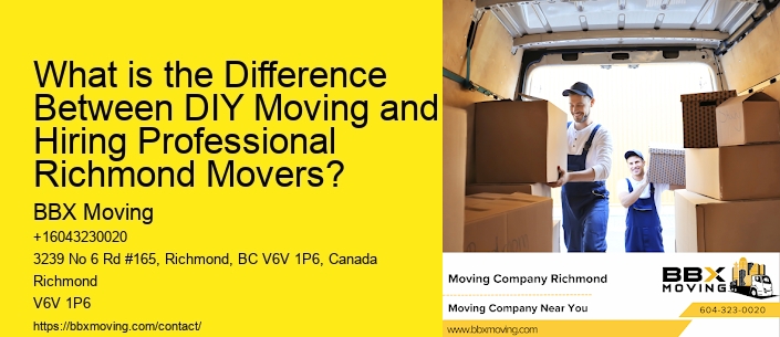 What is the Difference Between DIY Moving and Hiring Professional Richmond Movers?