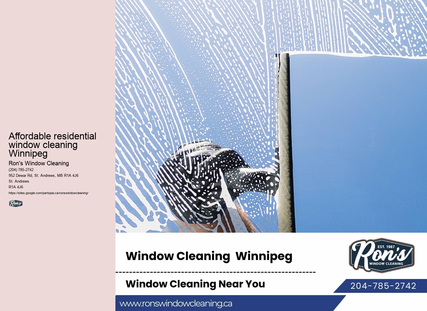 Affordable residential window cleaning Winnipeg