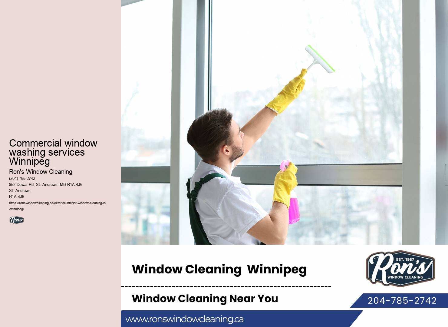 Commercial window washing estimate Winnipeg