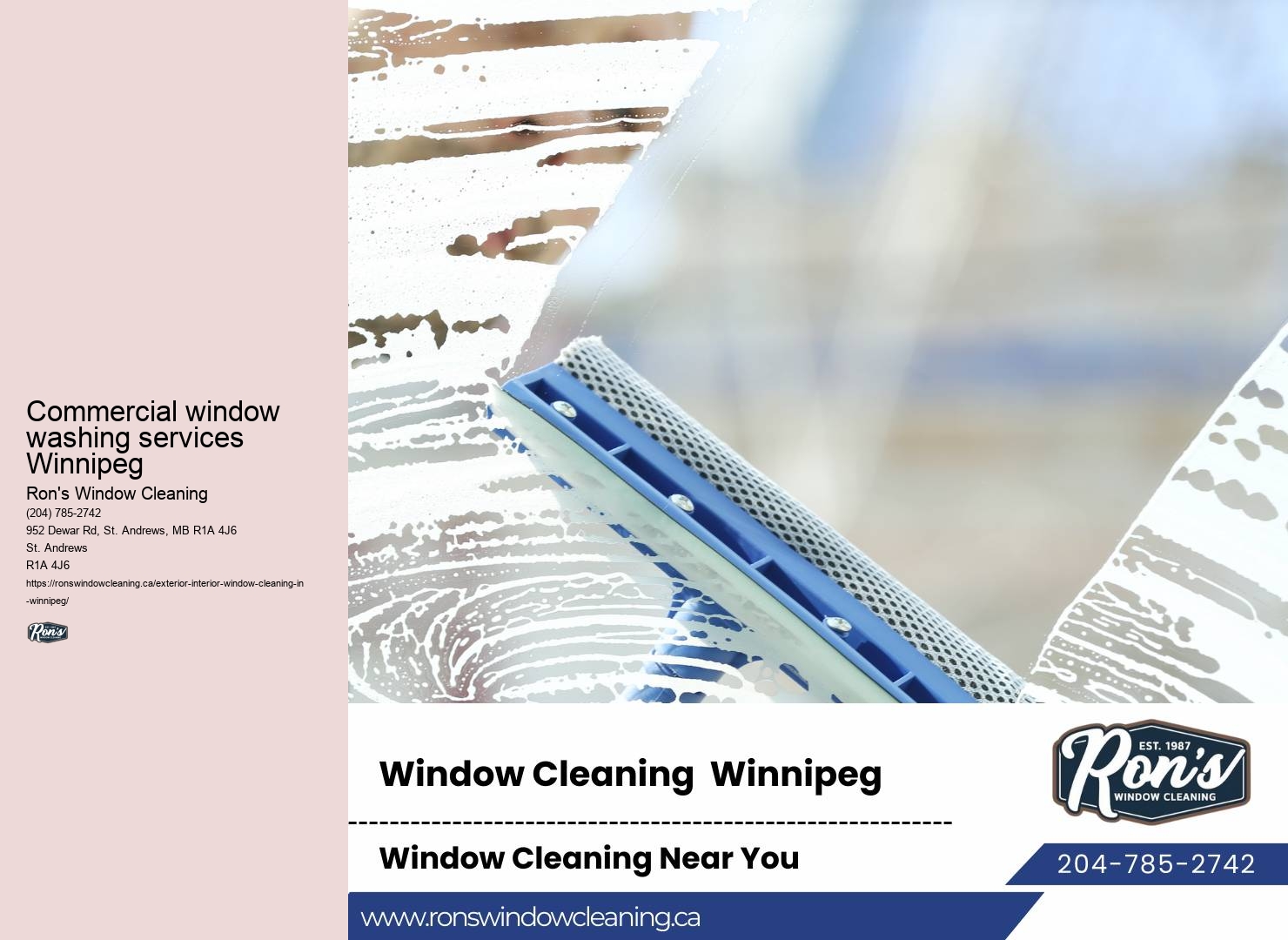 Sustainable window cleaning practices Winnipeg