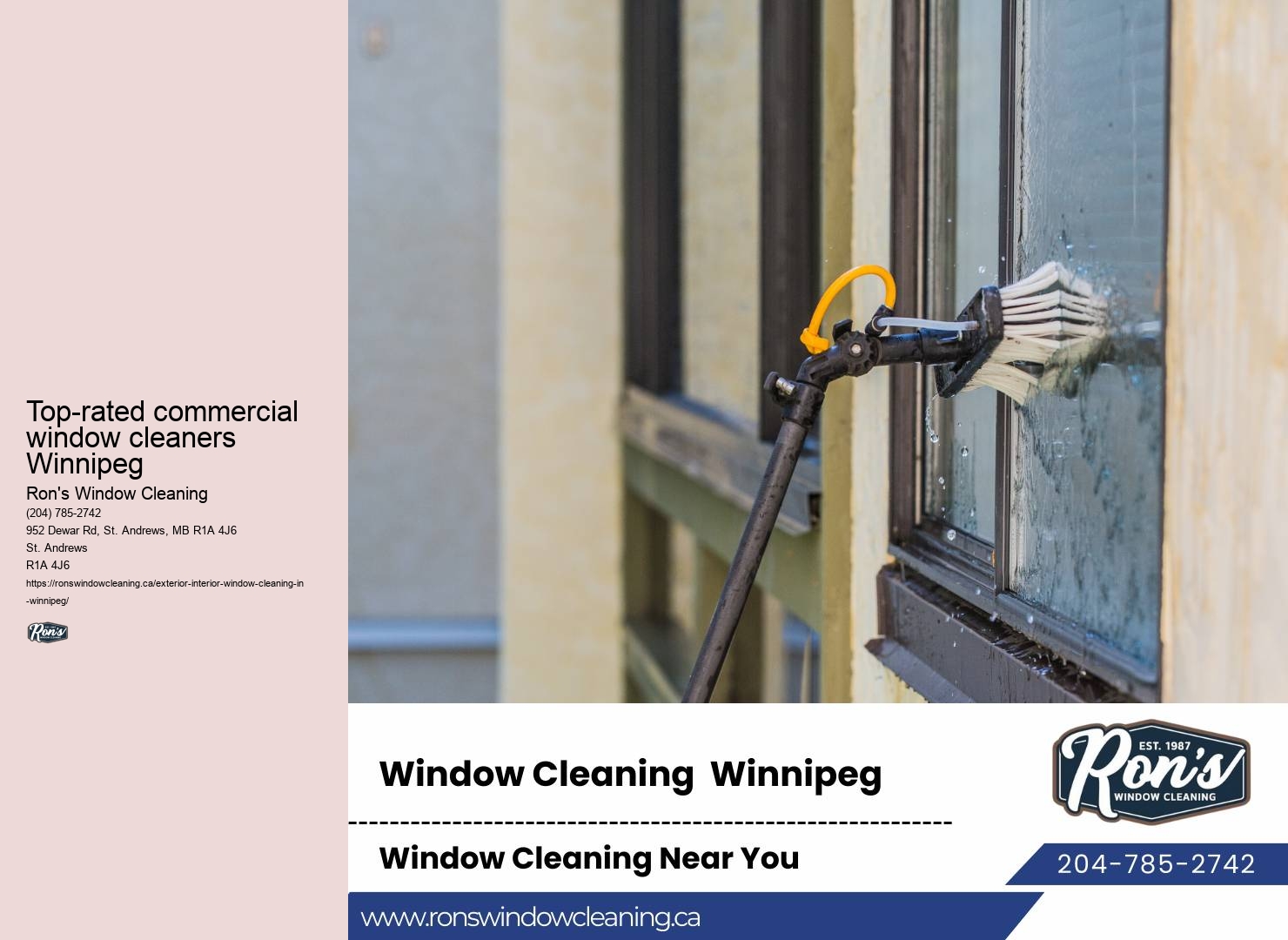 Reliable commercial window cleaning Winnipeg