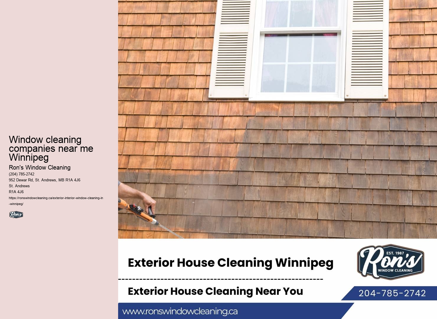 Commercial window washers Winnipeg
