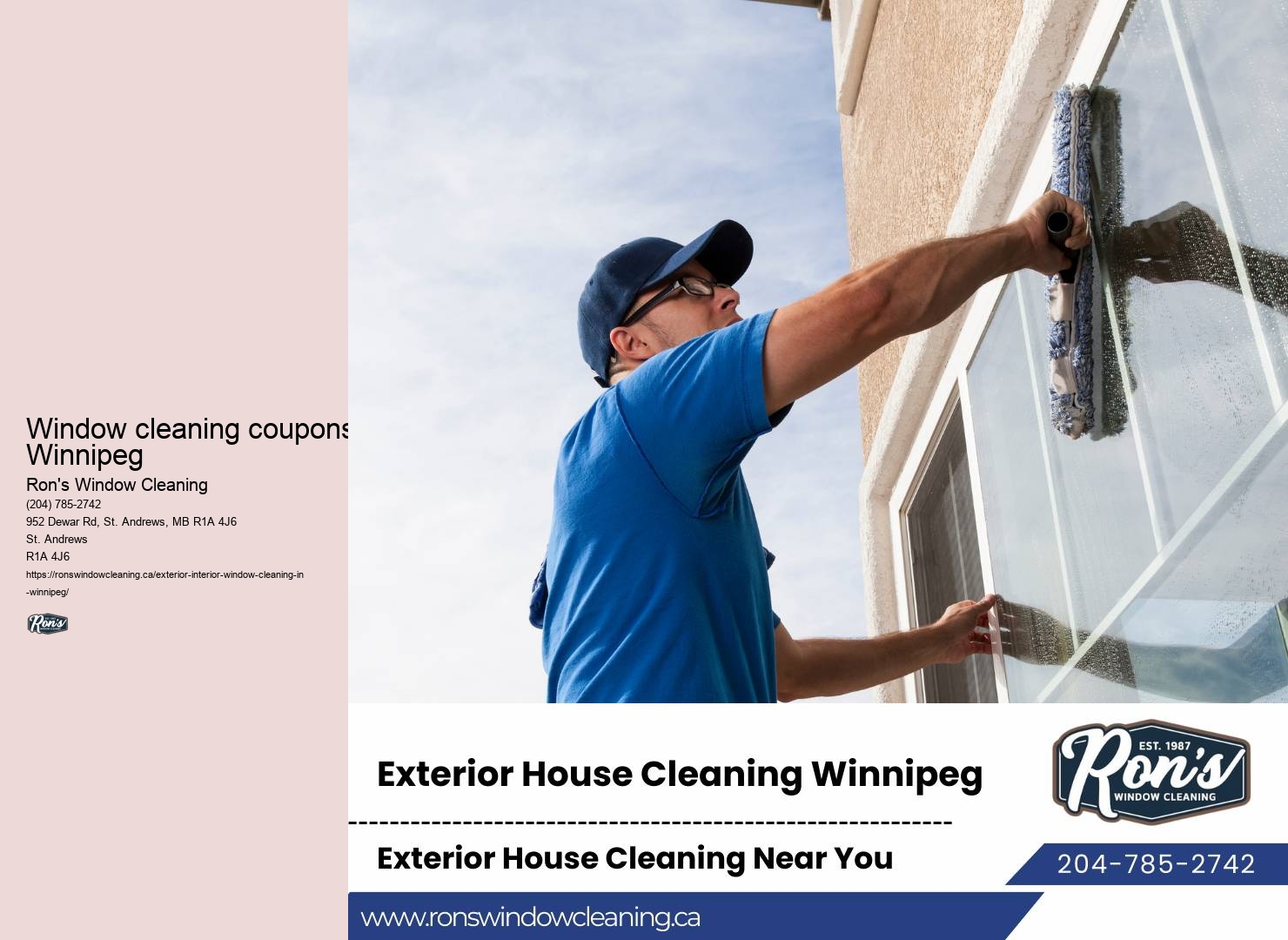 Window cleaning specials Winnipeg