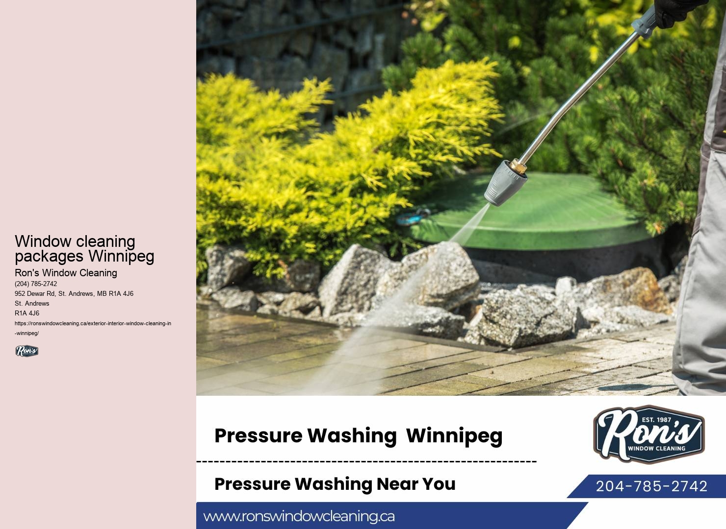 Window cleaning service prices Winnipeg