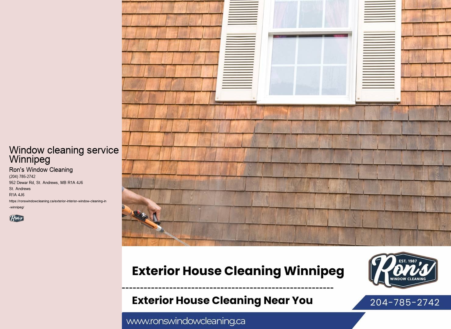 Sustainable window cleaning quote Winnipeg
