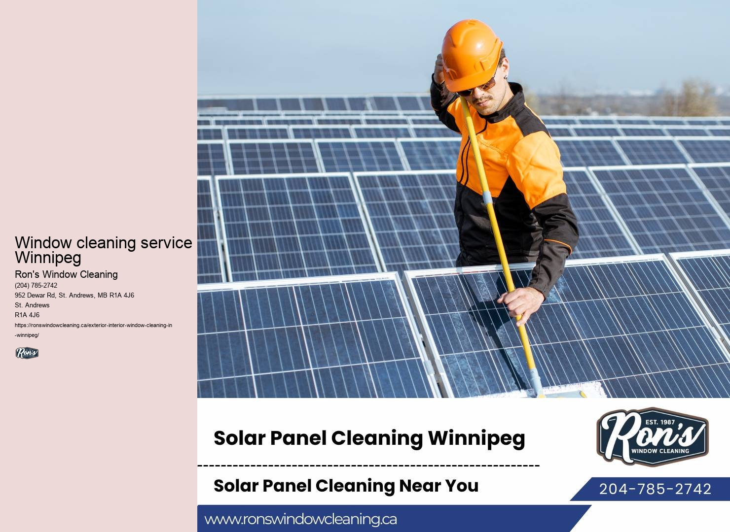 Environmentally friendly window washing Winnipeg