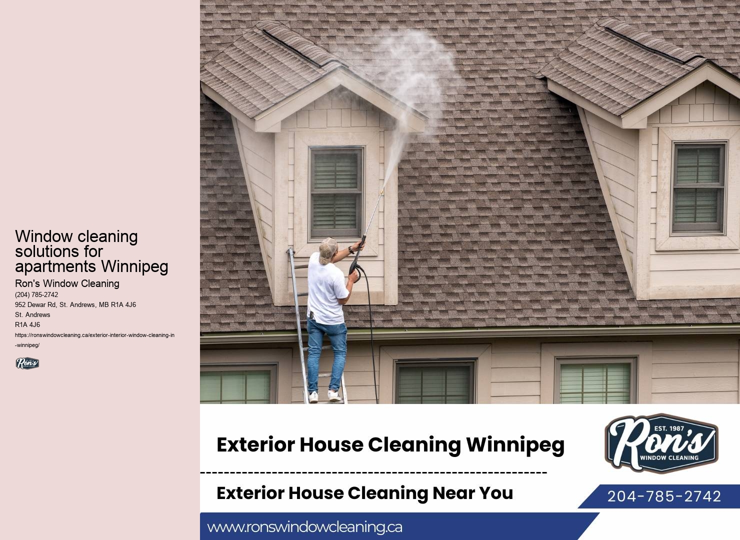 Residential window cleaning estimate