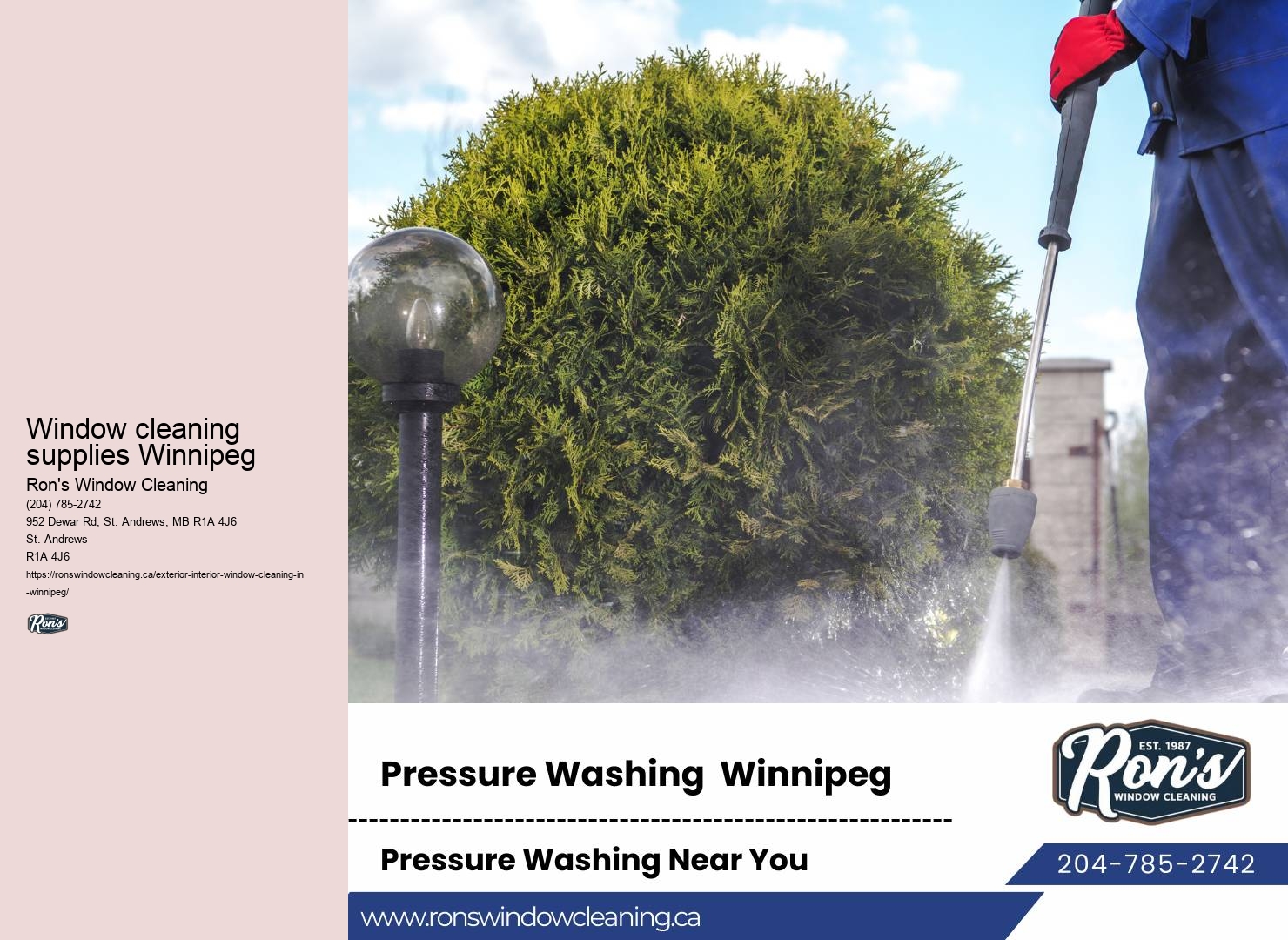 Commercial window cleaning rates Winnipeg