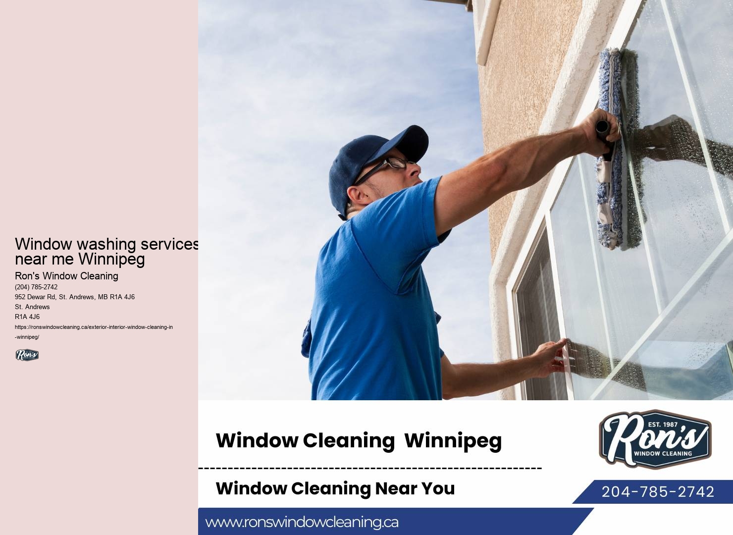 Commercial window washing quote Winnipeg