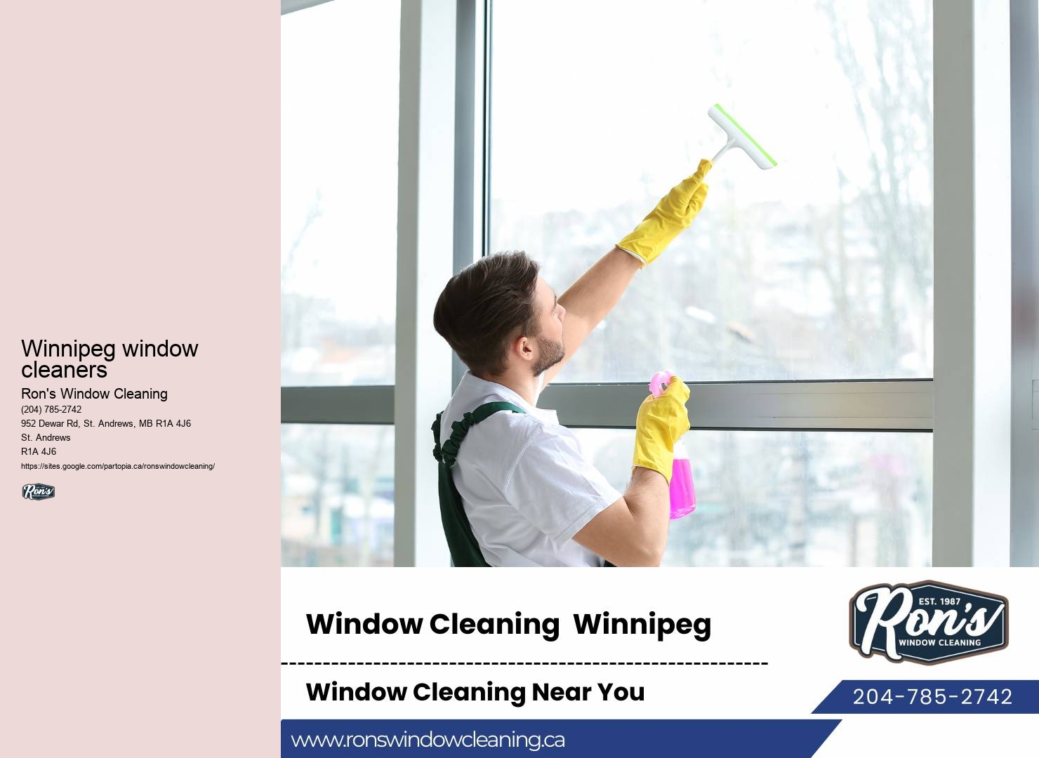 Window cleaning specialists Winnipeg